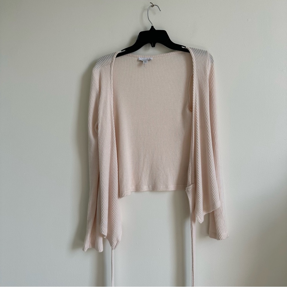 Topshop Cream Ribbed sweater